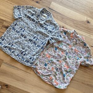 Mini Boden Printed Short Sleeve Shirts button down 11-12 year